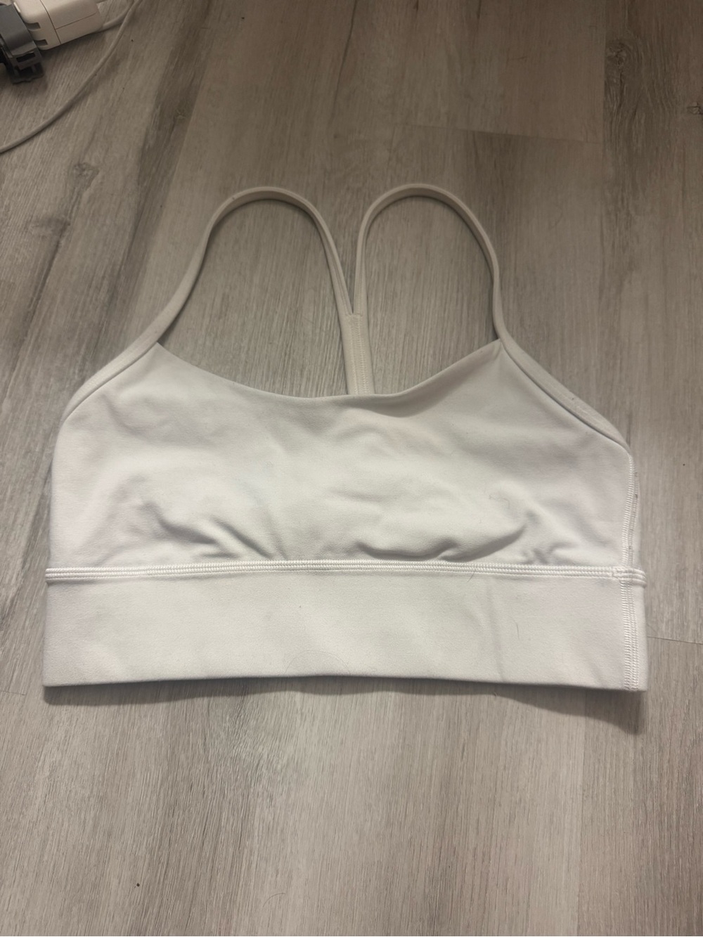 lululemon athletica White Strappy Light Support Sports Bra